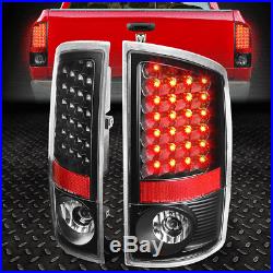 Full Ledfor 02-06 Dodge Ram 1500 2500 3500 Tail Light Rear Brake Lamp Black