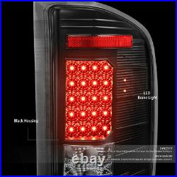 Full Ledfor 07-14 Chevy Silverado Gmc Sierra Tail Light Rear Brake Lamp Black