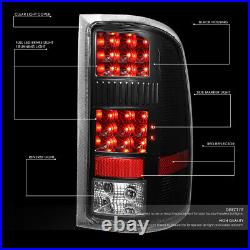 Full Ledfor 07-14 Gmc Sierra 1500 2500hd 3500hd Tail Light Brake Lamps Black