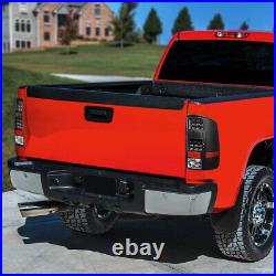 Full Ledfor 07-14 Gmc Sierra 1500 2500hd 3500hd Tail Light Brake Lamps Black