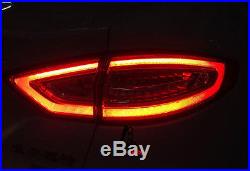 Full Set 3D LED Tail Lights For Mondeo Fusion Clear Red Rear lamps Len 2013-2016