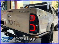 Full Smoke Black LED Tail lights for Toyota Hilux SR5 VIGO MK6 04-14 Taillights