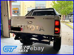 Full Smoke Black LED Tail lights for Toyota Hilux SR5 VIGO MK6 04-14 Taillights