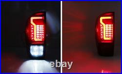 Full Taillight Lamps withLED Reverse Light Replacement Bulbs Kit For 16-21 Tacoma