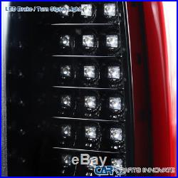GMC 14-17 Sierra 1500 2500HD 3500HD Pearl Black LED Tail Lights Brake Lamps Pair