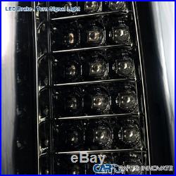 GMC 14-18 Sierra 1500 2500HD 3500HD Glossy Black LED Tail Lights Brake Lamps