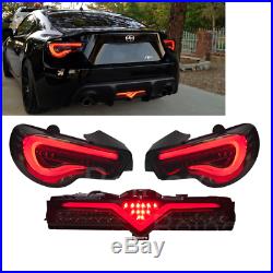 GT86 FRS BRZ LED Tail Light Sequential + Bumper Lamp Valenti Smoke USDM 13-19