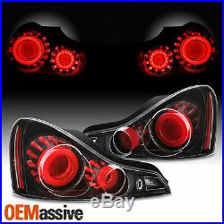 GTR StyleFit 2008-2015 G37 / Q60 Coupe 3D LED Tube Tail Light Black Assembly