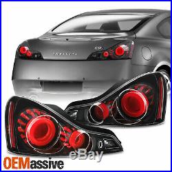 GTR StyleFit 2008-2015 G37 / Q60 Coupe 3D LED Tube Tail Light Black Assembly