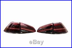 Genuine VW Golf 7.5 MK7 LED Dynamic Tail Lamps Lights Tinted EU Golf R Version