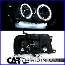 Glossy Black 04-08 F-150 Halo LED Projector Headlights+Smoke Rear Tail Lamps