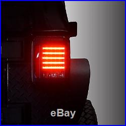Grille + LED Headlight + LED Tail Lights Combo Kit for Jeep Wrangler JK 2007-17