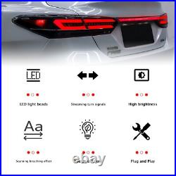 HCmotion LED Tail Lights For Toyota Camry 2018 -2022 Smoked 5PCS Trunk Lamp