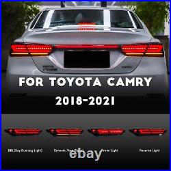 HCmotion LED Tail Lights For Toyota Camry 2018 -2022 Smoked 5PCS Trunk Lamp