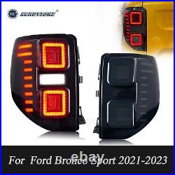 HCmotion LED Tail Lights for Ford Bronco Sport 2020-2023 Sequential Rear Lamps