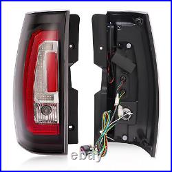 HECASA For 2007-2014 Chevy Tahoe Suburban LED Tail Lights Sequential Signal Lamp