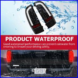 HECASA LED Tube Tail Lights Black Lamps Left+Right For Toyota Tacoma 2005-2015