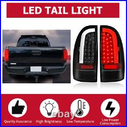 HECASA LED Tube Tail Lights Black Lamps Left+Right For Toyota Tacoma 2005-2015 HECASA LED Tube Tail Lights Black Lamps Left+Right For Toyota Tacoma 2005-2015