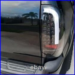 HECASA LED Tube Tail Lights Black Lamps Left+Right For Toyota Tacoma 2005-2015