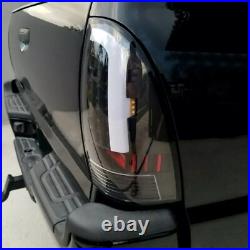 HECASA LED Tube Tail Lights Black Lamps Left+Right For Toyota Tacoma 2005-2015