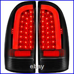 HECASA LED Tube Tail Lights Black Lamps Left+Right For Toyota Tacoma 2005-2015
