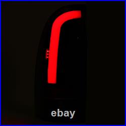 HECASA LED Tube Tail Lights Black Lamps Left+Right For Toyota Tacoma 2005-2015