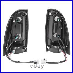 HECASA LED Tube Tail Lights Black Lamps Left+Right For Toyota Tacoma 2005-2015