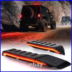 High Mount LED Tail Lights Brake Reverse Turn Signal For 07-18 Jeep Wrangler JKU