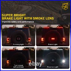 High Mount LED Tail Lights Brake Reverse Turn Signal For 07-18 Jeep Wrangler JKU