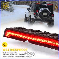 High Mount LED Tail Lights Brake Reverse Turn Signal For 07-18 Jeep Wrangler JKU