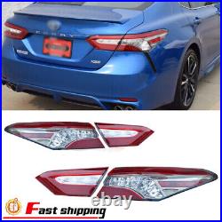 Inner Outer LED Tail Lights 4PCS Fit 2018-2022 Toyota Camry XSE XLE Left Right