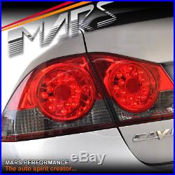 JDM Smoked Red LED Tail Lights for HONDA CIVIC Sedan 06-10 FD1 FD2 TYPE-R