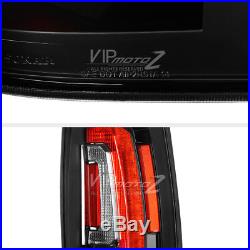 LATEST DESIGN 2007-2014 Chevy Tahoe GMC Yukon C-Shape Black LED Tail Lights