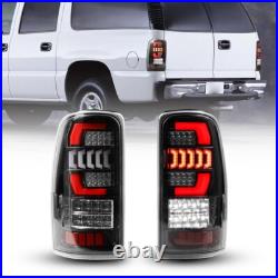 LED Bar Fit 2000-2006 Chevy GMC Suburban Tahoe Yukon Black Clear Tail Lights