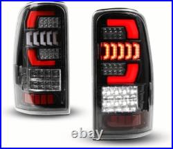 LED Bar Fit 2000-2006 Chevy GMC Suburban Tahoe Yukon Black Clear Tail Lights