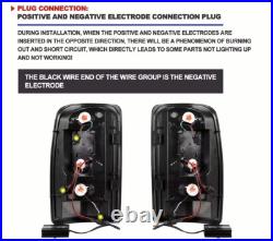 LED Bar Fit 2000-2006 Chevy GMC Suburban Tahoe Yukon Black Clear Tail Lights
