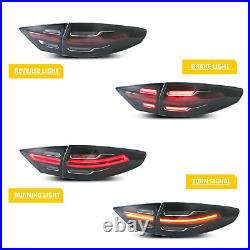 LED Black Tail Lights For Ford Fusion 2013-2020 Animation Sequential Rear Lamps