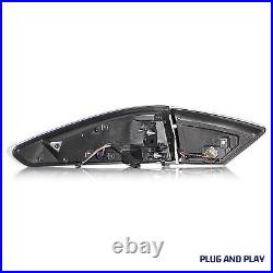 LED Black Tail Lights For Ford Fusion 2013-2020 Animation Sequential Rear Lamps