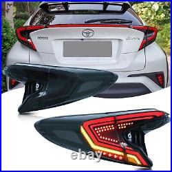LED Black Tail Lights for Toyota C-HR 2018-2022 Animation Rear Lamps Assembly