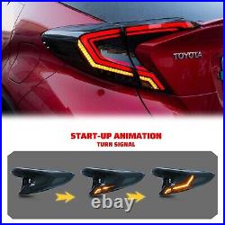 LED Black Tail Lights for Toyota C-HR 2018-2022 Animation Rear Lamps Assembly