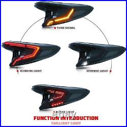 LED Black Tail Lights for Toyota C-HR 2018-2022 Animation Rear Lamps Assembly