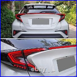 LED Black Tail Lights for Toyota C-HR 2018-2022 Animation Rear Lamps Assembly