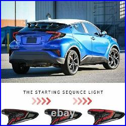 LED Black Tail Lights for Toyota C-HR 2018-2022 Animation Rear Lamps Assembly