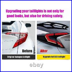 LED Black Tail Lights for Toyota C-HR 2018-2022 Animation Rear Lamps Assembly