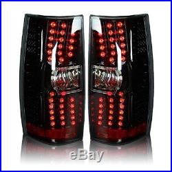 LED Brake Tail Lights for 2007-2014 Chevy Suburban Tahoe Black Smoke Rear Lamps