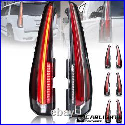 LED CLEAR Tail Lights For GMC Yukon Chevrolet Tahoe Suburban 2007-14 with Start Up