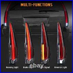 LED CLEAR Tail Lights For GMC Yukon Chevrolet Tahoe Suburban 2007-14 with Start Up