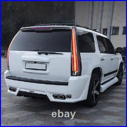 LED CLEAR Tail Lights For GMC Yukon Chevrolet Tahoe Suburban 2007-14 with Start Up