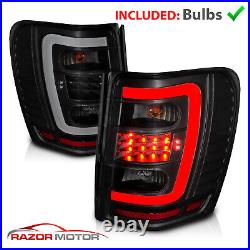 LED C Light99-04 For Jeep Grand Cherokee Smoke Black Brake Tail Lights Pair