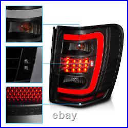 LED C Light99-04 For Jeep Grand Cherokee Smoke Black Brake Tail Lights Pair